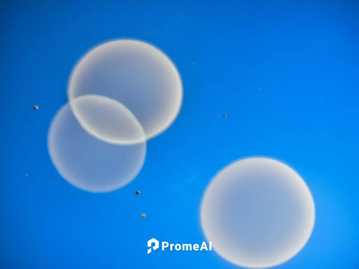 romulus,three bubbles floating through a blue sky,phyllodesmium,ellipsoids,oviducts,sea jellies,cnidaria,microspheres