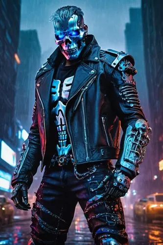 cyberpunk,electro,enforcer,cyborg,streampunk,brute,renegade,cyber,terminator,mute,punk,bane,80s,3d man,futuristic,reptillian,vendetta,sledge,cybernetics,mercenary,Art,Artistic Painting,Artistic Painting 04