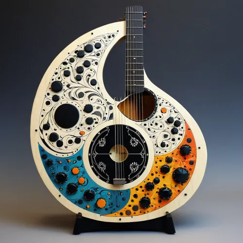 yin yang guitar synthesizer ,painted guitar,minions guitar,acoustic-electric guitar,bouzouki,mandolin,banjo guitar,bass banjo,banjo uke,epiphone,acoustic guitar,classical guitar,electric guitar,guitar