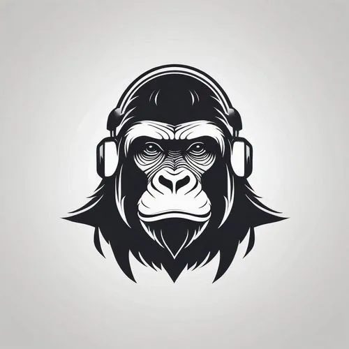 Short stroke gorilla avatar pattern, minimalist, logo design,gorilla,chimpanzee,chimpansee,silverback,ape,shabani,silverbacks,monkey,simian,siamang,gorillas,primate,the monkey,chimps,baboon,utan,vecto