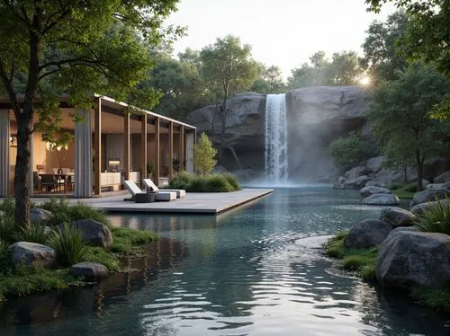 amanresorts,landscape design sydney,pool house,landscape designers sydney,outdoor pool,infinity swimming pool,spa water fountain,green waterfall,beautiful home,landscaped,luxury home,luxury property,underwater oasis,luxury bathroom,fallingwater,luxury hotel,aqua studio,resort,house by the water,dreamhouse