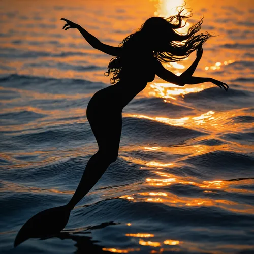 mermaid silhouette,silhouette dancer,dance silhouette,woman silhouette,gracefulness,wind wave,fire dancer,the wind from the sea,leap for joy,let's be mermaids,siren,walk on water, silhouette,believe in mermaids,sun and sea,bodyscape,yoga silhouette,women silhouettes,the sea maid,surfer,Art,Classical Oil Painting,Classical Oil Painting 24