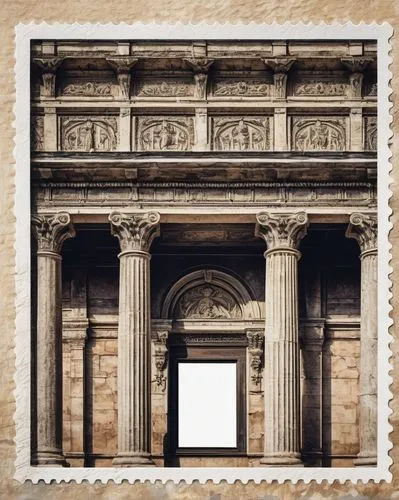 glyptothek,celsus library,philatelic,entablature,sicily window,triomphe,neoclassical,vatican window,philological,pantheon,postal elements,philatelists,greek temple,palladian,pilaster,canonum,metopes,ancient rome,sulpice,baptistery,Photography,Black and white photography,Black and White Photography 03