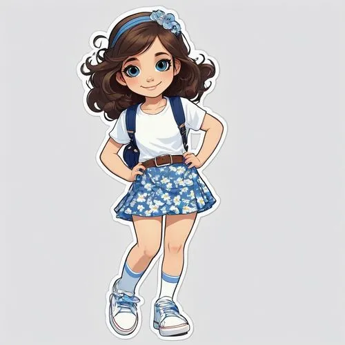 dressup,chibi girl,cute cartoon character,cute cartoon image,marinette,cute clothes,Illustration,Children,Children 04