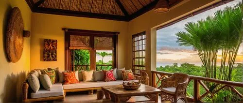 bali,tropical house,front porch,ubud,holiday villa,cabana,amanresorts,porch,verandah,veranda,window with sea view,porch swing,ocean view,anantara,verandahs,tambu,mustique,fiji,window view,beachfront,Illustration,Abstract Fantasy,Abstract Fantasy 16