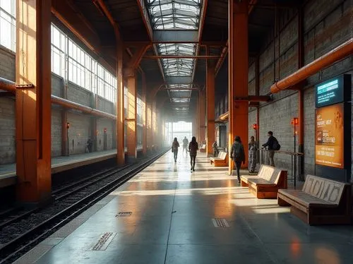 trainshed,carreau,train station passage,train station,french train station,the train station,railroad station,subway station,ligne,south station,photorealism,marmaray,the girl at the station,sncb,tramways,trainset,render,train depot,postprocessing,vanishing point,Photography,General,Realistic