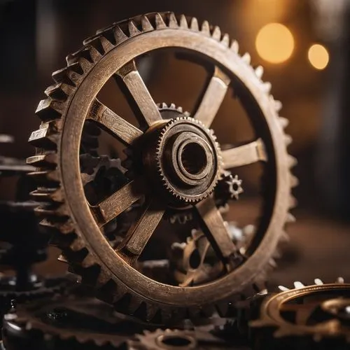 steampunk gears,spiral bevel gears,derailleur gears,gears,bevel gear,cog,cogwheel,half gear,cog wheels,mechanical,automotive alternator,metal lathe,mechanical fan,machinery,cogs,automotive engine timing part,wheel hub,crankset,hub gear,ship's wheel,Photography,General,Cinematic