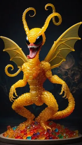 golden dragon,charizard,3d figure,skylander giants,pixaba,painted dragon,skylanders,wyrm,fractalius,dragon li,cuthulu,allies sculpture,cgi,skordalia,lego,fire breathing dragon,glob urs,bitter orange,supernatural creature,valencia orange,Illustration,Abstract Fantasy,Abstract Fantasy 06