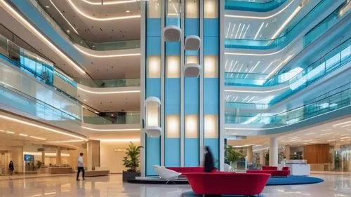 largest hotel in dubai,danube centre,modern office,corporate headquarters,lobby,company headquarters,business centre,search interior solutions,new building,offices,biotechnology research institute,ori