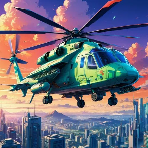 eurocopter,skyvan,heli,helicopters,ambulancehelikopter,sikorsky,Illustration,Japanese style,Japanese Style 03