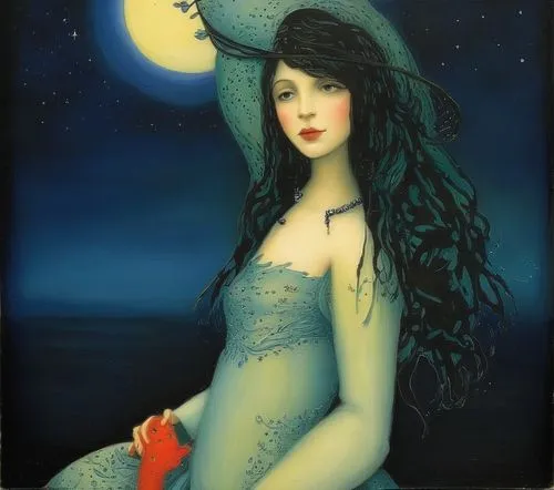 beach moonflower,the sea maid,moonlit night,moonbeam,blue moon rose,moonflower,venus,moonlit,blue moon,rusalka,moon night,the night of kupala,queen of the night,moon phase,lady of the night,hanging mo