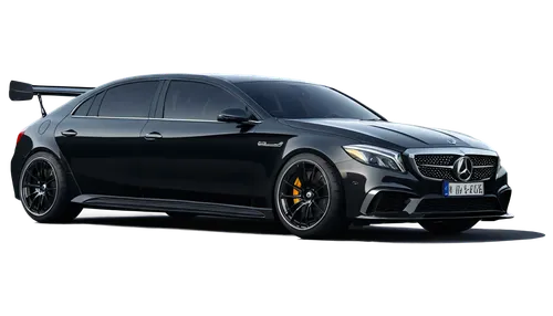 Luxury car, PMG edition, shiny black body, silver rims, sleek headlights, aggressive front bumper, sporty side skirts, rear spoiler, exhaust pipe, low stance, 3/4 composition, dramatic lighting, cinem