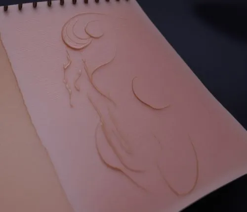 RAW photo, (high detailed skin:1.2), 8k uhd, dslr, soft lighting, high quality, film grain, Fujifilm XT3, photorealistic image,mermaid silhouette,pink paper,mermaid vectors,embossing,silhouette art,sc