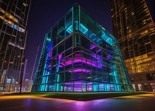 glass building,luminato,glass facade,vdara,glass facades,glass pyramid,colored lights,difc,urbis,toronto city hall,colorful glass,morphosis,dallas,enernoc,cybercity,kaust,bgc,broadgate,the energy tower,cube house,Art,Artistic Painting,Artistic Painting 02