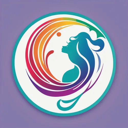 Simple lines, mermaid logo, Logo for Promeai on the theme of mermaid body, rainbow colors,pregnant woman icon,growth icon,mermaid vectors,mozilla,earth chakra,mermaid silhouette,mermaid background,bio