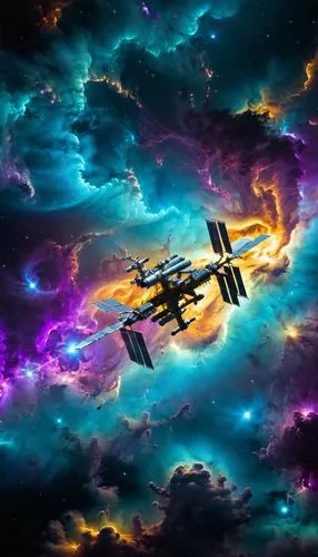 a small space ship flying over a large galaxy,space art,space station,sky space concept,space ships,spaceplanes,galactic,Photography,Artistic Photography,Artistic Photography 09