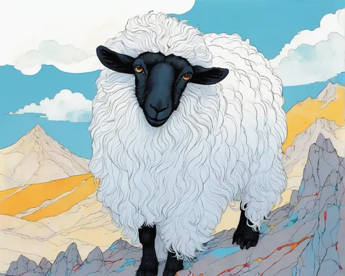 Imagine a thrilling adventure where a group of Valais Black Nose sheep embark on a quest to find a hidden treasure.,mountain sheep,wool sheep,wild sheep,sheep portrait,merino sheep,dall's sheep,male s