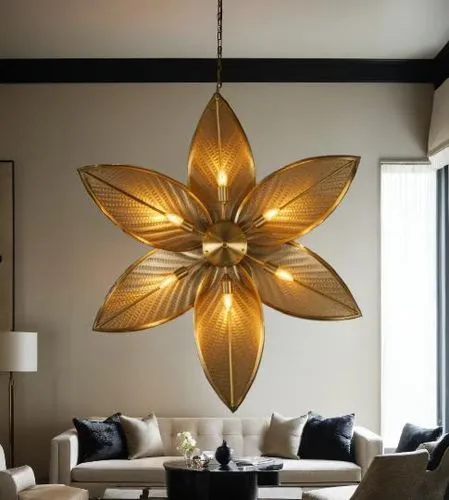 ceiling lamp,wall lamp,ensconce,gold flower,hanging lamp,magnolia star,ceiling light,modern decor,foscarini,contemporary decor,gold spangle,sconce,wall light,kinetic art,ceiling fan,hanging decoration