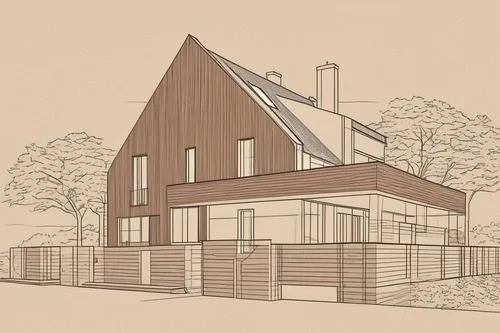 wood turn to brown colors. Windows are blue. grass and tree is green.
 All of the sketch made with the markers,passivhaus,timber house,sketchup,house drawing,wooden house,houses clipart,wooden houses,