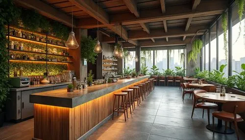 wine bar,bellocq,greenhaus,liquor bar,wildthyme,roof garden,officine,wintergarden,woodvine,andaz,teahouse,rain bar,bar counter,locanda,bamboo plants,coteries,packinghouse,blythswood,barrelhouse,cafetorium,Photography,General,Realistic