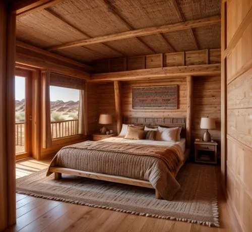 japanese-style room,wooden sauna,canopy bed,log cabin,sleeping room,the cabin in the mountains,log home,wooden hut,wooden house,timber house,cabin,four-poster,wooden beams,small cabin,tree house hotel,chalet,wooden floor,guest room,hanok,bed in the cornfield