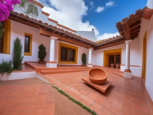 spanish tile,casitas,hacienda,terracotta tiles,patios,patio,Photography,General,Realistic