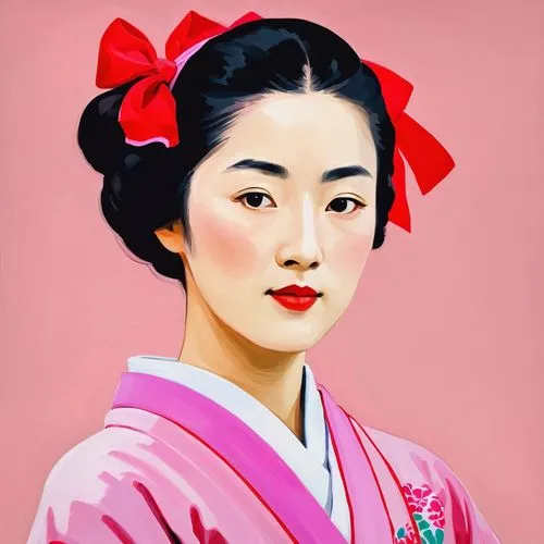 geiko,japanese woman,maiko,geisha,uemura,geisha girl,Art,Artistic Painting,Artistic Painting 40