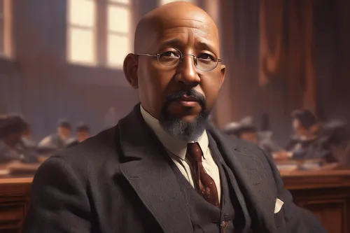 The Department Of Education Can't Spell W.E.B. Du Bois,digital painting,world digital painting,black businessman,professor,nurungji,african businessman,ho chi minh,lev lagorio,daimler,salvador guiller