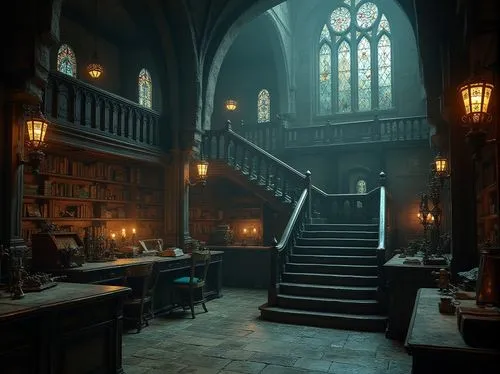 old library,reading room,library,hogwarts,study room,libraries,diagon,academical,wizarding,entrance hall,courtroom,librarians,staircase,dandelion hall,upstairs,hallway,vestry,hall of the fallen,gringotts,court of law,Photography,General,Realistic