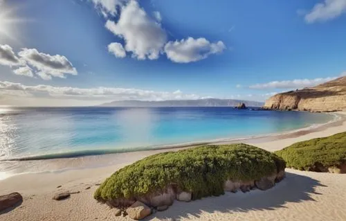 3d landscape of a beach with a rock formation in the sand,beach landscape,karpathos island,crete,cephalonia,greek island,coastal landscape,Photography,General,Realistic