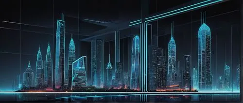 futuristic landscape,cybercity,cyberport,cityscape,metropolis,coruscant,cybertown,futuristic architecture,city skyline,tron,cyberworld,futuristic,polara,skyscrapers,monoliths,arcology,cyberia,ctbuh,areopolis,skyscraper,Illustration,Vector,Vector 06