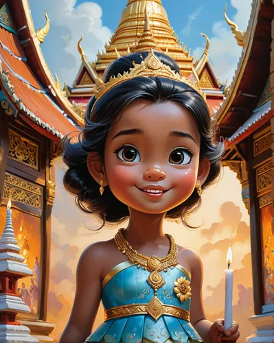 moana,tiana,jaya,jasmine,aladha,cambodia,polynesian girl,thai,thai temple,oriental princess,ayutthaya,world digital painting,lakshmi,asia,aladin,maya,agnes,asian vision,shanghai disney,mowgli,Conceptual Art,Oil color,Oil Color 04