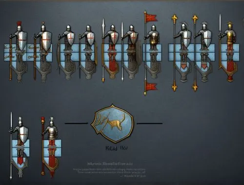 Miniature of fantasy warrior soldier and knight ,some armor in different positions sitting on the ground,spearmen,halberds,bollandists,polearms,armoury,pikemen,cataphracts,rapiers,longbowmen,bannermen