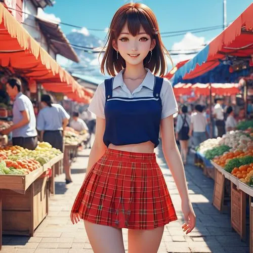 anime japanese clothing,japanese kawaii,school skirt,japanese idol,harajuku,girl in overalls,kawaii girl,denim skirt,japanese woman,gingham,kantai collection sailor,skort,asian girl,cute clothes,japanese,japanese ginger,torii,retro girl,skirt,japanese doll,Photography,General,Realistic