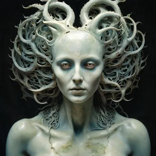 medusa,medusa gorgon,gorgon,siren,silver octopus,vecna,vodun,aetolia,eurus,dryad,sedna,undine,carcosa,amidala,mahadeva,kerrii,lovecraftian,rusalka,fathom,varuna,Art,Classical Oil Painting,Classical Oil Painting 38