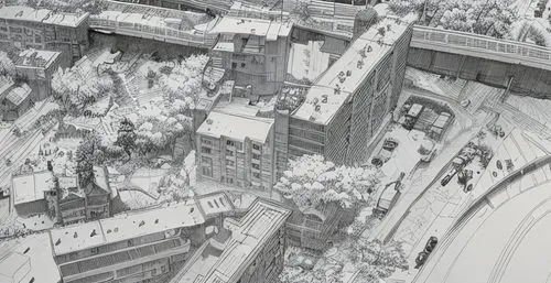 destroyed city,aerial landscape,sidonia,reinforced concrete,urban development,panoramical,escher,civil engineering,34 meters high,bottleneck,urban design,metropolis,macroperspective,urbanization,townscape,srtm,spatialship,kirrarchitecture,skyscapers,rubble,Art sketch,Art sketch,Concept