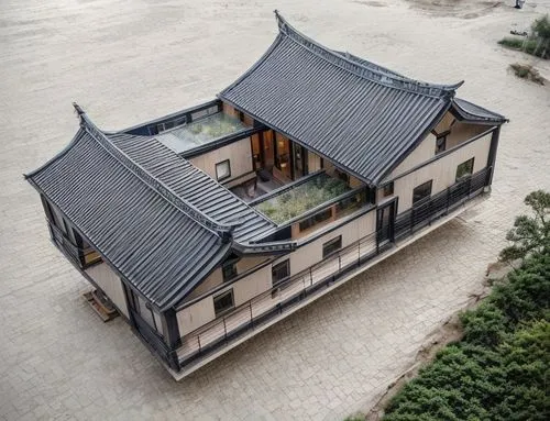 chinese architecture,asian architecture,dunes house,the golden pavilion,wooden house,golden pavilion,wooden roof,chinese temple,house by the water,timber house,house of the sea,hanok,roof landscape,suzhou,house roof,house with lake,clay house,model house,hwachae,folding roof,Architecture,General,Transitional,Hutong Modern