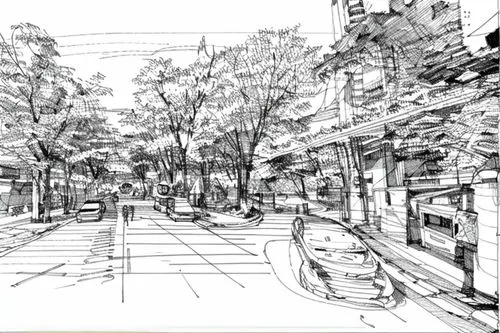 motomachi,mono-line line art,line draw,line drawing,itabashi,greystreet,the street,sketch,camera drawing,mono line art,street view,street plan,ginza,play street,street,seoul,townscape,apgujeong,shopping street,sketch pad,Design Sketch,Design Sketch,Hand-drawn Line Art