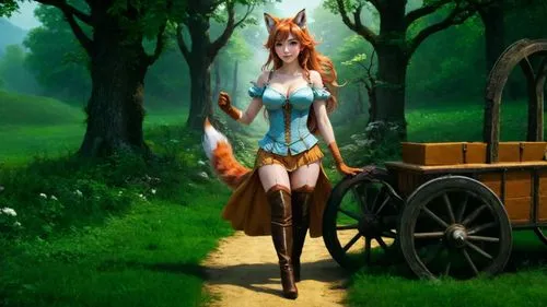 garden-fox tail,a fox,elona,foxhunting,tera,fox