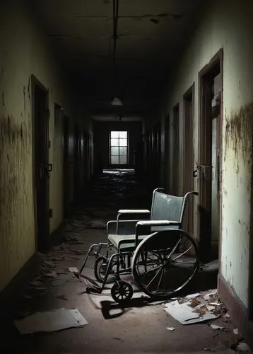 sanitorium,asylum,sanatorium,sanitarium,holy spirit hospital,inpatient,asylums,abandoned room,infirmary,hospital,abandoned,hospital ward,eldercare,retirement home,abandoned school,sickroom,emergency room,derelict,wheelchairs,wheelchair,Art,Artistic Painting,Artistic Painting 24