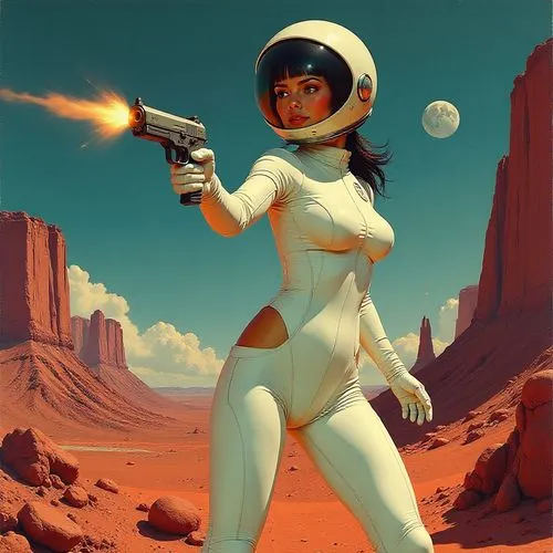 rocketeer,spacesuit,barsoom,mission to mars,space suit,astronautic,sci fiction illustration,red planet,spacefill,sci fi,astronautics,cosmonaut,spaceland,spacesuits,planet mars,interplanetary,mars,femforce,astronaut,astronautical,Illustration,Realistic Fantasy,Realistic Fantasy 01