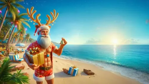 santa claus at beach,christmas on beach,christmas island,santa claus with reindeer,christmas background,christmasbackground,st claus,santaji,santa claus,christmas wallpaper,travelocity,christmas santa,saint nicholas,father christmas,santa,santa clause,claus,north pole,roelf,yuletide