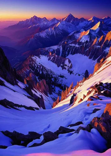 alpine sunset,mont blanc,mountain sunrise,bernese alps,ortler winter,landscape mountains alps,snowy mountains,high alps,top mount horn,the alps,snow mountains,snowy peaks,elbrus,japanese alps,snow landscape,alps,mountains snow,mountain landscape,snow mountain,alpine region,Illustration,Realistic Fantasy,Realistic Fantasy 33