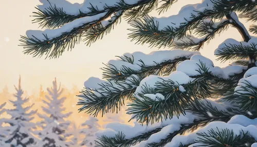 snow in pine trees,snow in pine tree,watercolor pine tree,fir-tree branches,pine trees,spruce-fir forest,coniferous,coniferous forest,fir needles,fir branches,pine branches,fir trees,conifers,spruce trees,pine tree,evergreen trees,fir forest,silvertip fir,spruce cones,spruce needles,Conceptual Art,Fantasy,Fantasy 32