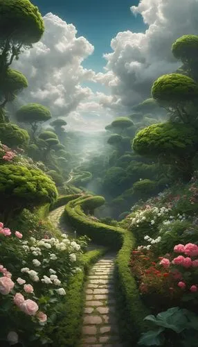 forest path,the mystical path,pathway,fantasy landscape,fairy forest,the path,Conceptual Art,Fantasy,Fantasy 11