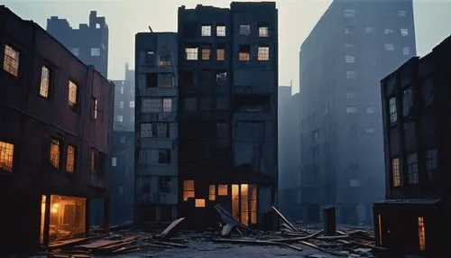 crewdson,kimmelman,slum,destroyed city,tenements,havemeyer,darktown,demolition,urban,kinkade,gotham,slums,hejduk,mvrdv,highrises,weisman,high rises,post apocalyptic,ruhr,apartment block,Art,Artistic Painting,Artistic Painting 09