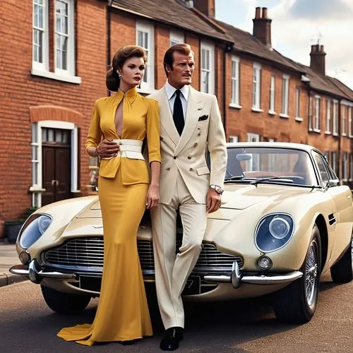 etype,jaguar e-type,vintage man and woman,maserati mistral,citroën ds,austin-healey 100,austin-healey 3000,aston martin db mark iii,chrysler windsor,lotus elite,aston martin db5,aston martin db6,mg cars,bmw 507,aston martin db4,wedding car,lotus elan,model years 1960-63,suit trousers,maserati sebring,Photography,General,Realistic