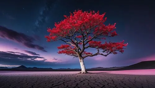 lone tree,isolated tree,red tree,dead vlei,blossom tree,arid landscape,purple landscape,flowerful desert,arid,colorful tree of life,flourishing tree,landscape red,landscape photography,burning bush,deadvlei,bare tree,volcanic landscape,desert desert landscape,desert landscape,red earth,Photography,General,Realistic