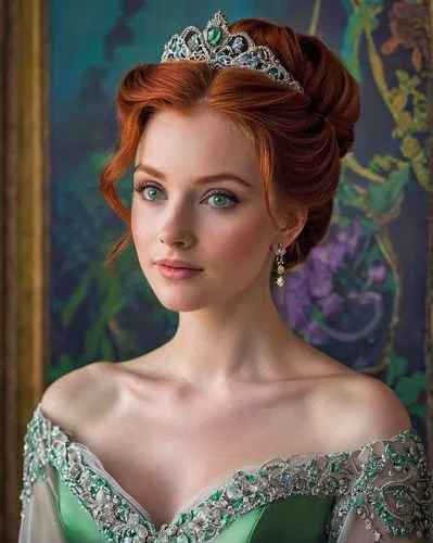 princess anna,princess sofia,elsa,cinderella,tiana,celtic queen,queen anne,merida,a princess,celtic woman,tiara,princess' earring,fairy queen,diadem,rapunzel,princess crown,princess,disney rose,the snow queen,white rose snow queen,Conceptual Art,Fantasy,Fantasy 16