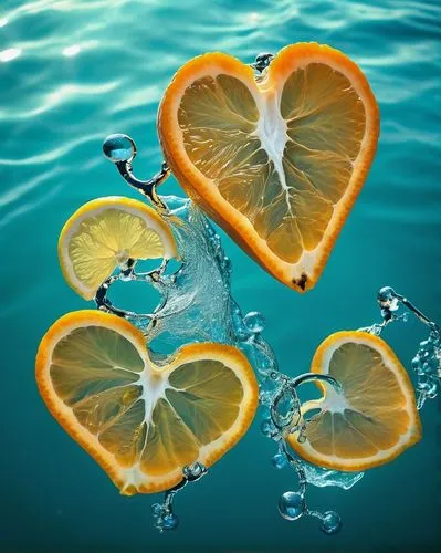 orange slices,watery heart,garrison,oranges,pieces of orange,defence,Photography,General,Realistic